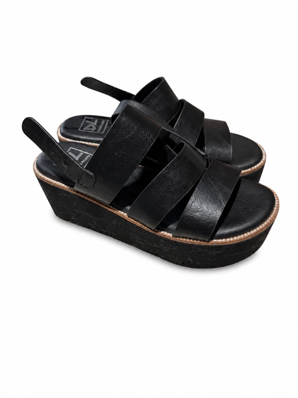 Dirty Laundry Women’s Pendulum Chunky Black Platform Sandals Size 6.5
